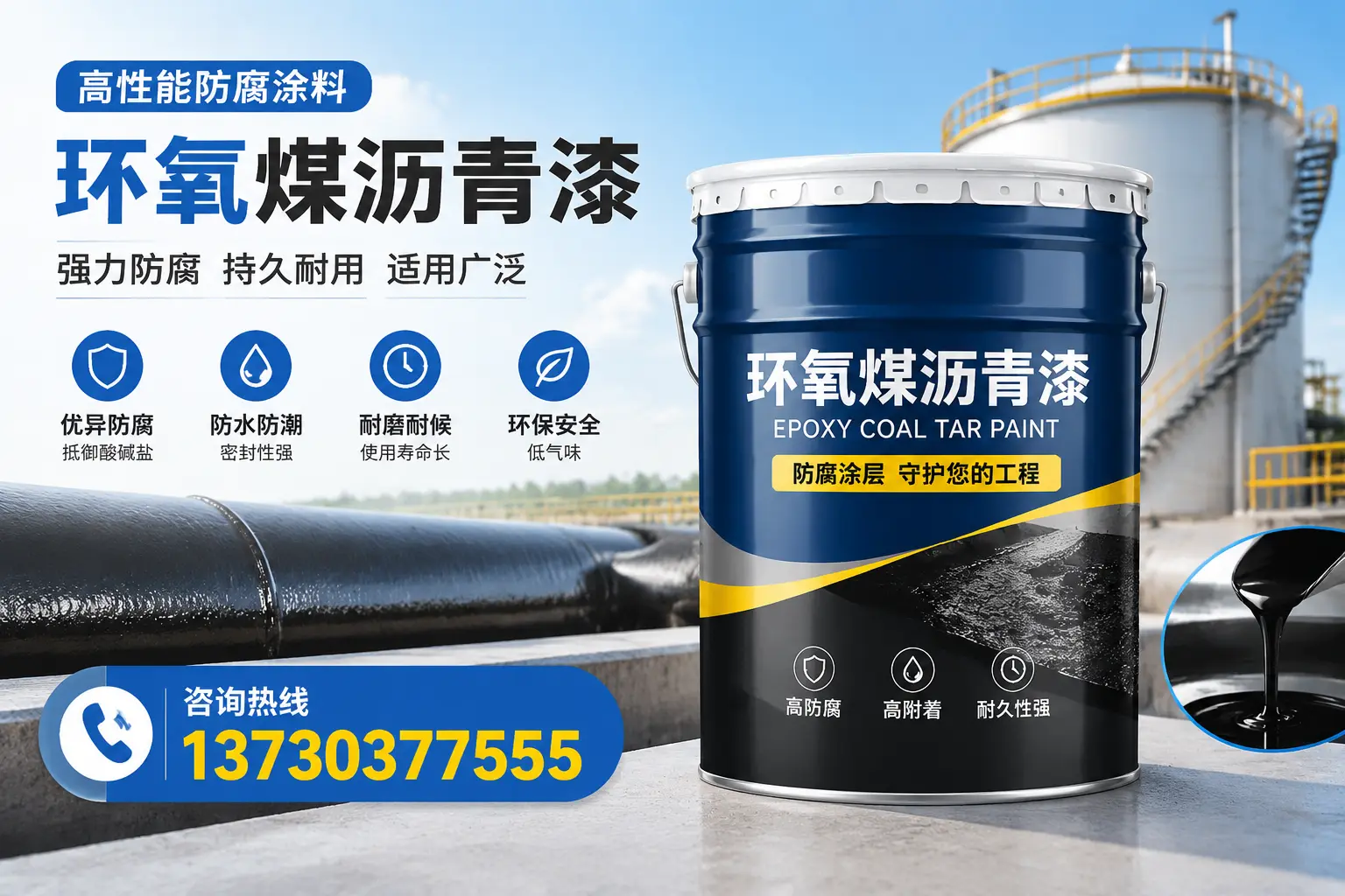环氧煤沥青漆的耐久性分析,适合湛江的使用场景